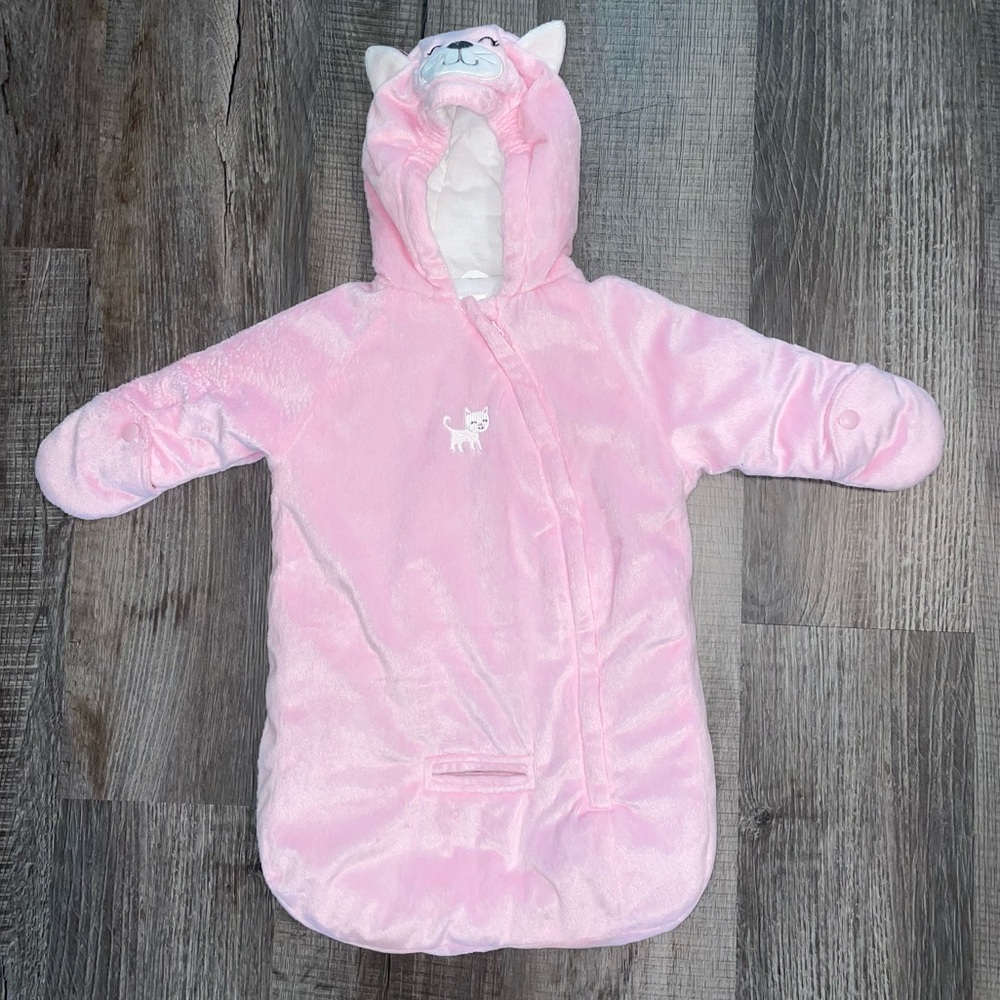 Carter's GIrls Bunting Pram Suit PINK 0-6 M EUC